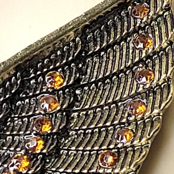 Eagle Pendant Necklace Antique Gold Eagle Statement Pendant Necklace - Picture 4 of 13